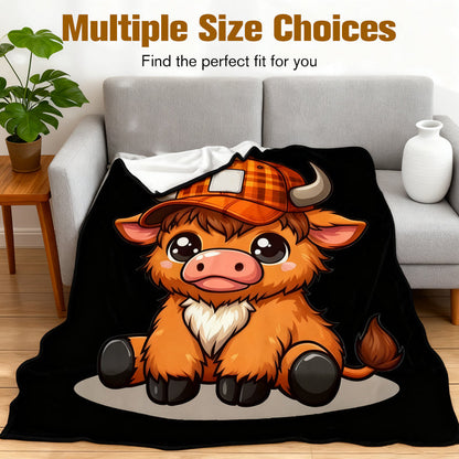 🎁Soft & Cozy Cartoon Cow Blanket