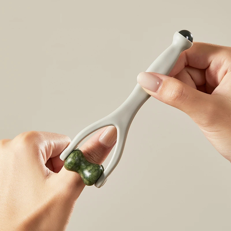 💥Bestseller 50 % reduziert – Massageset aus Naturstein: Schabebrett, Fingerklemmen und eiförmiges Massagegerät