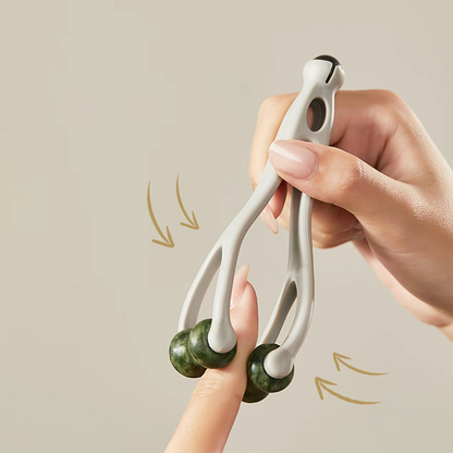 💥Bestseller 50 % reduziert – Massageset aus Naturstein: Schabebrett, Fingerklemmen und eiförmiges Massagegerät