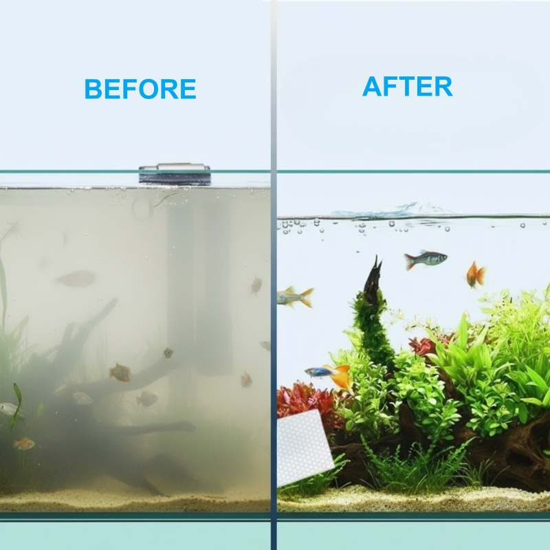 ⚡Black Friday Specials🐠 BUY 1 GET 1 FREE! ✨ AQUARIUM CLARIFYING SHEETS - Crystal Clear Water in 24 Hours, Removes Odors and Impurities, Safe for All Fish and Plants 🌿🔮