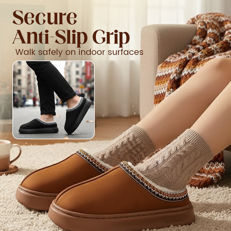 Women’s Plush-Lined Thick Sole House Slippers