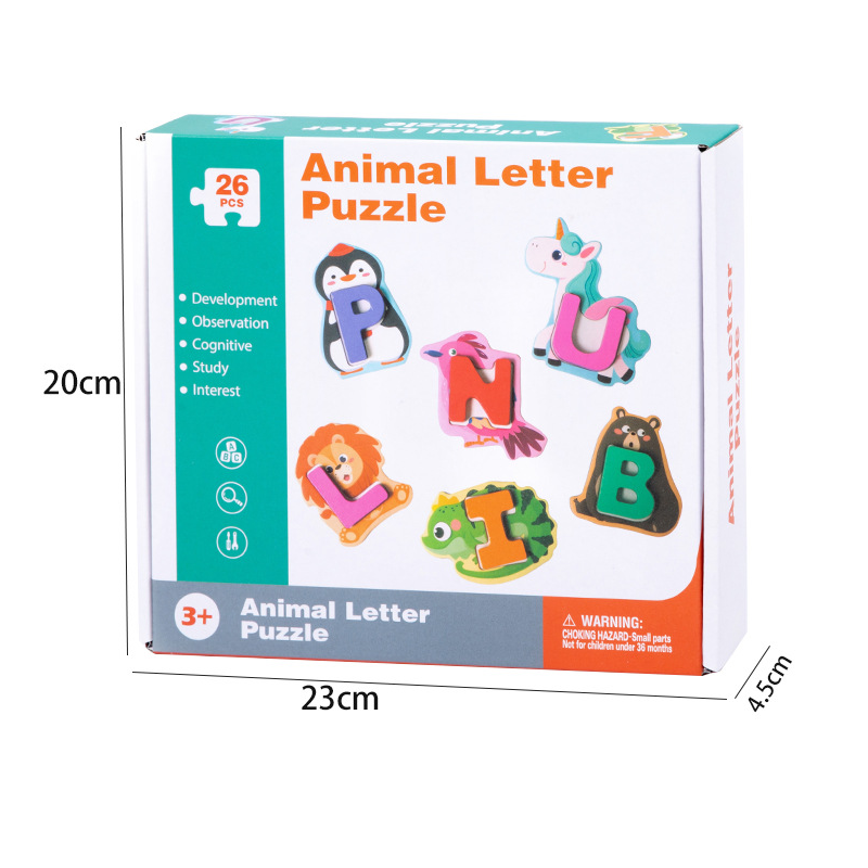 🎁Best Gift -49%OFF🎨26-Piece Wooden Letter & Animal Matching Toy