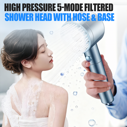 🚿 5-Modi Filter-Duschkopf – Spa-ähnliche Massage & hautfreundliches Filterwasser für gesünderes Haar & zarte Haut