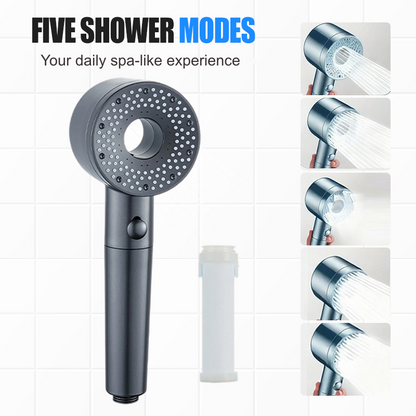 🚿 5-Modi Filter-Duschkopf – Spa-ähnliche Massage & hautfreundliches Filterwasser für gesünderes Haar & zarte Haut
