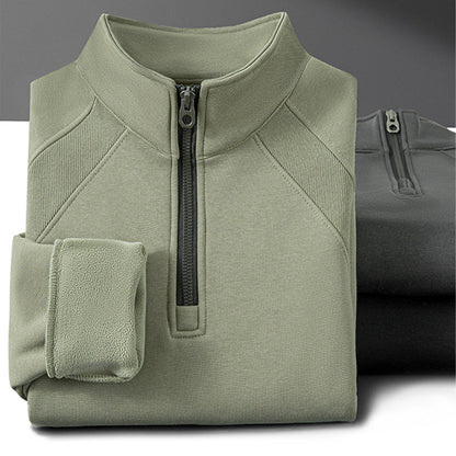 🔥 Men’s Plus-Size Quarter-Zip Pullover Sweatshirt — Thick, Warm & Built for Comfort | NOW 55% OFF!