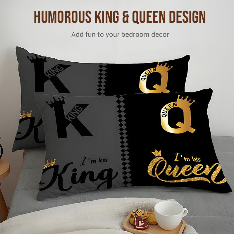 💥50% OFF🔥3-Piece "King & Queen" Couple's Duvet Cover Set-Elegant Design & Premium Comfort✅✨
