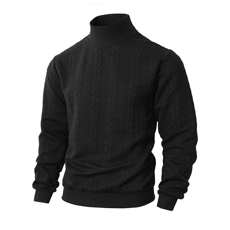 ❄️ Men’s Winter Thermal Slim-Fit Mock Neck Sweater — Cable Knit Edition (BF Sale)
