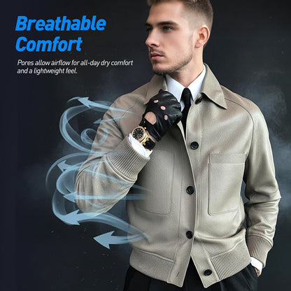 🔥New Arrivals Half Price Sale🔥 Men's Classic Faux Leather Jacket💝 Free Delivery