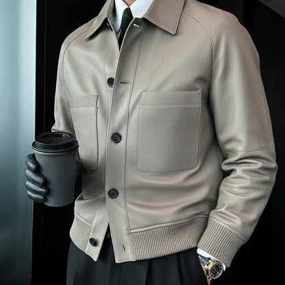 🔥New Arrivals Half Price Sale🔥 Men's Classic Faux Leather Jacket💝 Free Delivery