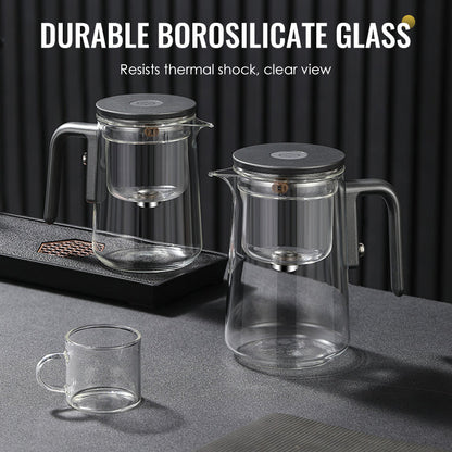 ✨ Elegant Magnetic Release Glass Teapot – Precision Brewing Made Effortless
