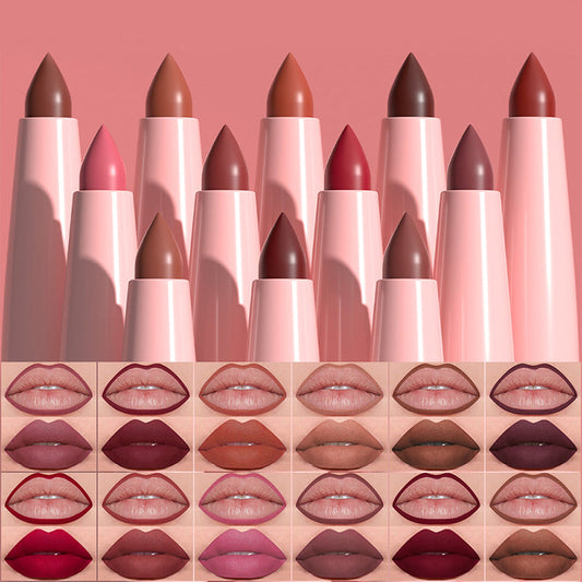 🔥Hot Sale Deals- 12-Color Matte Lipstick & Lip Liner Set (Wood-Cased)– Create Perfectly Defined Lips For Every Look ✨