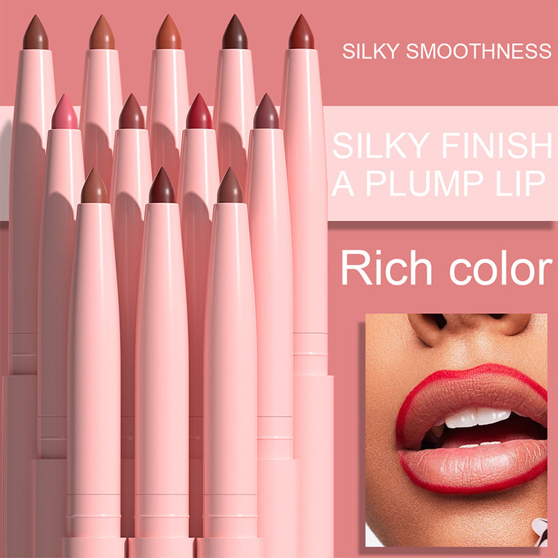 🔥Heiße Angebote – 12-Farben Matter Lippenstift & Lipliner Set (Holzummantelt) – Für perfekt definierte Lippen für jeden Look ✨
