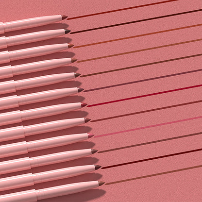 🔥Heiße Angebote – 12-Farben Matter Lippenstift & Lipliner Set (Holzummantelt) – Für perfekt definierte Lippen für jeden Look ✨
