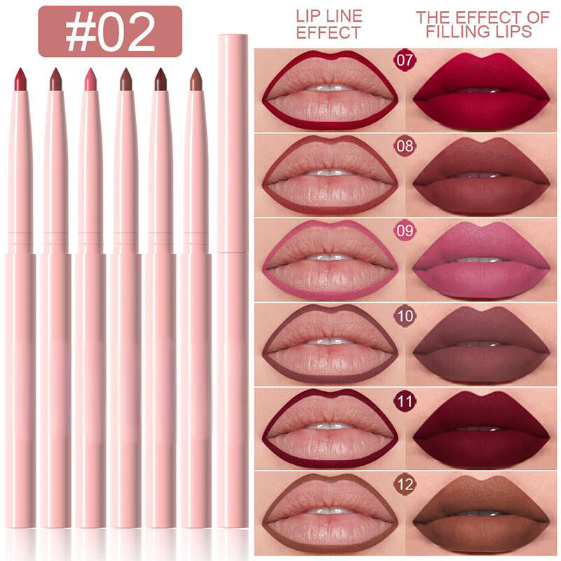 🔥Heiße Angebote – 12-Farben Matter Lippenstift & Lipliner Set (Holzummantelt) – Für perfekt definierte Lippen für jeden Look ✨