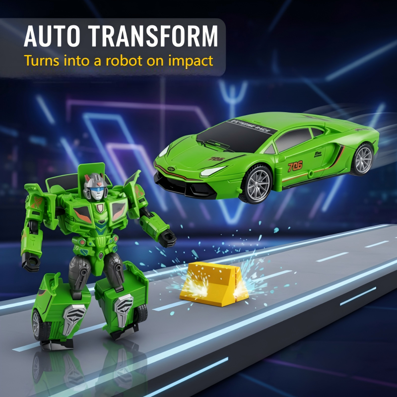 🤖Lieblingsauto für Kinder🚗 Kollisionstransformations-Spielzeugauto für Kinder