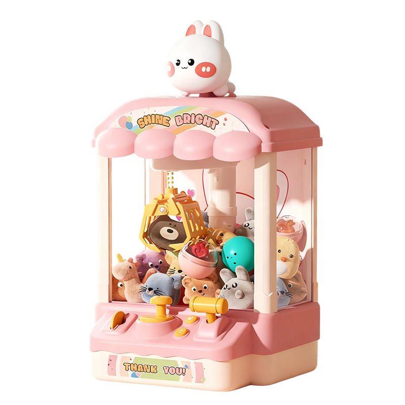 🧸 Children's Favourite Toy💝 Adorable Animal Claw Machine (Includes Plushies and Capsule Toys)🔥 Free Delivery