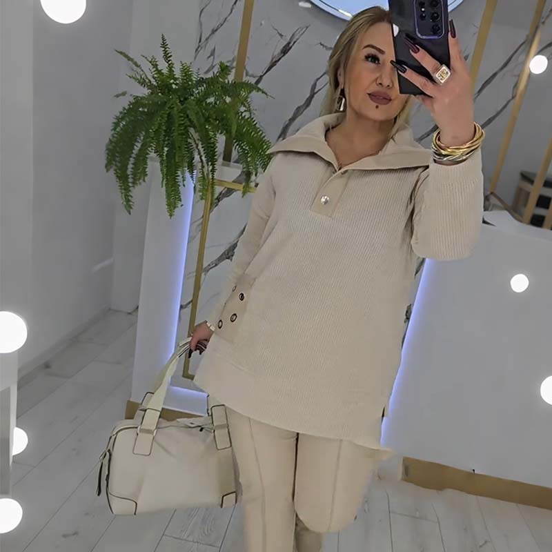Women's elegant lapel loungewear set 🚛Free Shipping
