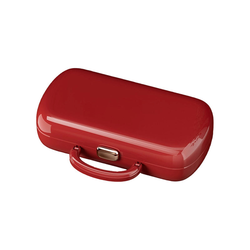 Portable Dual-Layer Sewing Kit with Handle