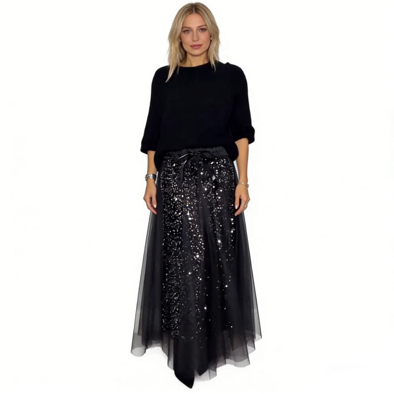 👗 Women's Sparkle Top & Tulle Skirt Set-Dazzling & Elegant Two-Piece Set✨
