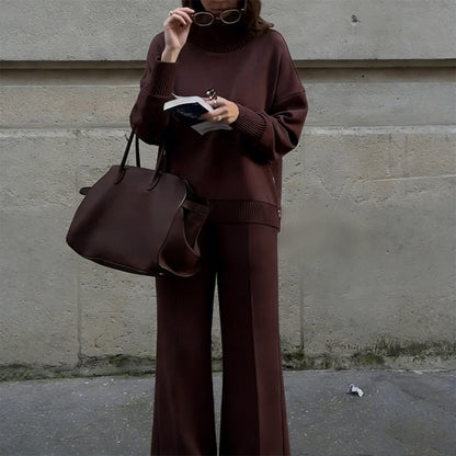 High-Neck Side-Zip Sweatshirt & Pants Set 🚛Free Shipping