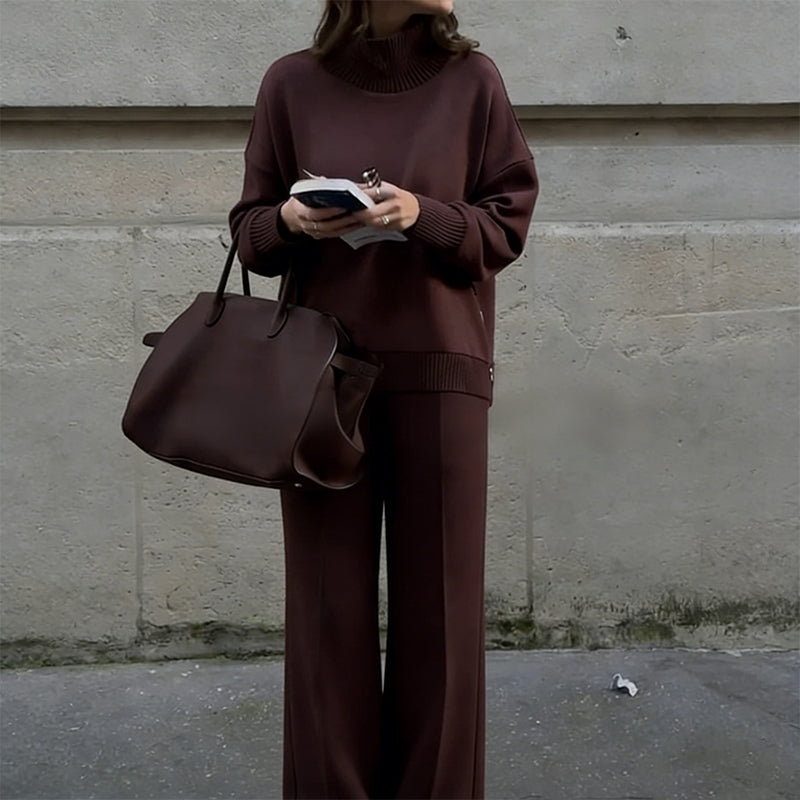 High-Neck Side-Zip Sweatshirt & Pants Set 🚛Free Shipping