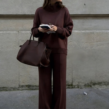 High-Neck Side-Zip Sweatshirt & Pants Set 🚛Free Shipping