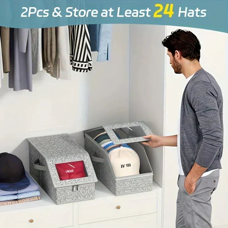 🧢 Stackable Cap Storage Boxes: Keep Your Caps Neat & Tidy✨