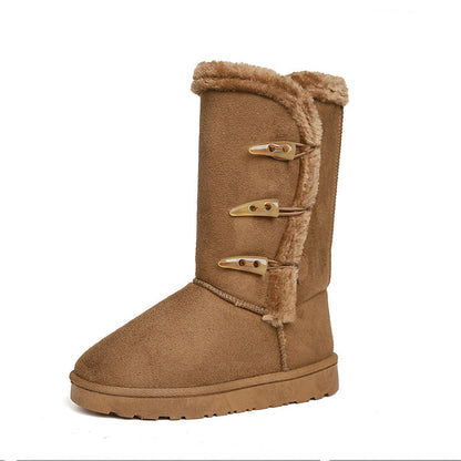 Women's Ultra-Warm Faux Fur Lined Mid-Calf Snow Boots