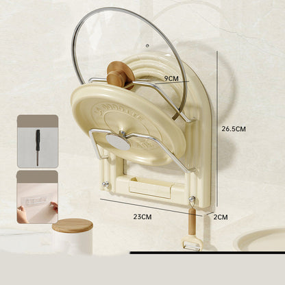 Drill-Free Wall-Mounted Pot Lid Organizer