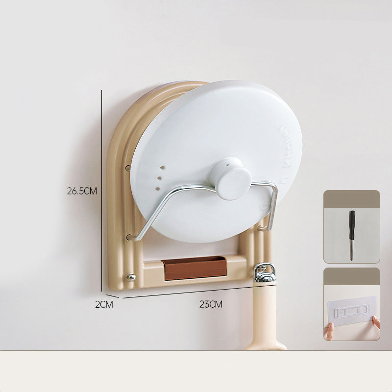 Drill-Free Wall-Mounted Pot Lid Organizer