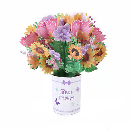 3D Pop-Up Bouquet Greeting Card