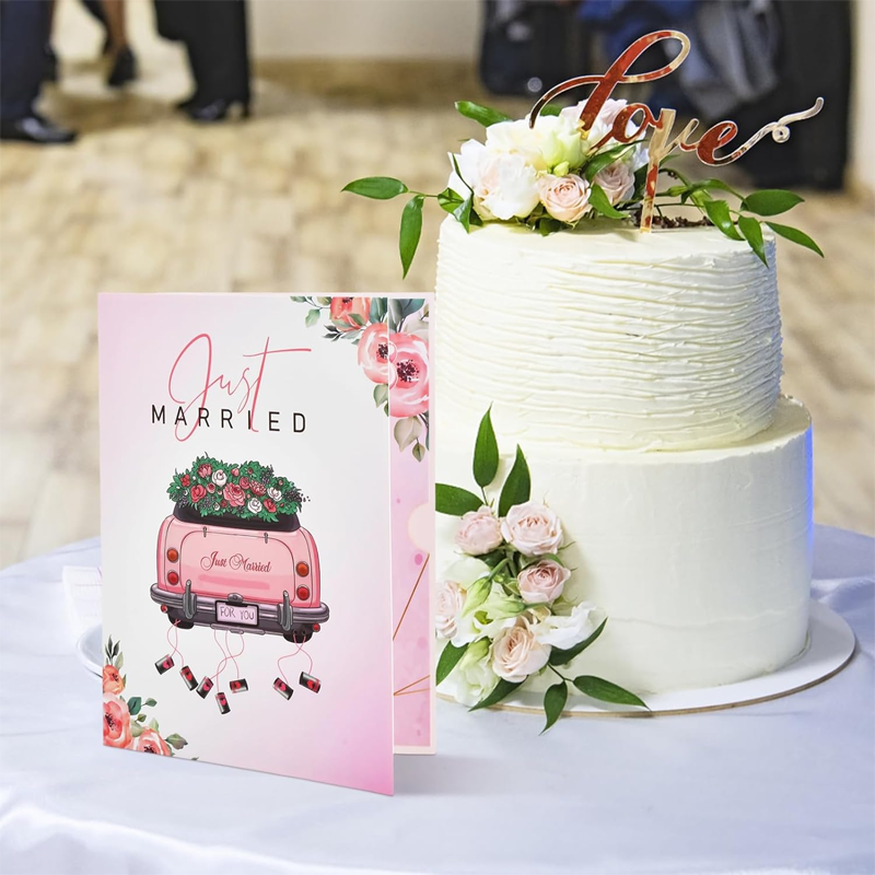 3D Pop-Up Wedding Car Greeting Card