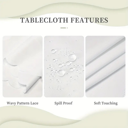 💮🍽️ Limited-Time 50% Off! Elegant Waterproof Embossed Floral Tablecloth – Oil-Resistant, Wrinkle-Free & Machine Washable