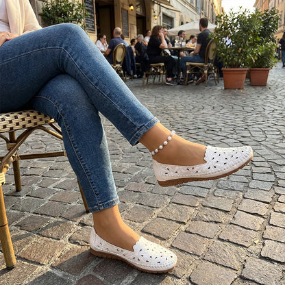 👣Women's Floral Hollow-Out Breathable Flat Loafers👡 Comfy, Breathable & Easy To Slip On 😍