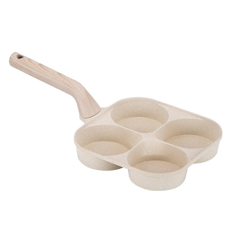 🍳4-Tassen antihaftbeschichtete Pfanne mit Unterteilung ✨Perfekt für die schnelle Zubereitung eines köstlichen und gesunden Frühstücks
