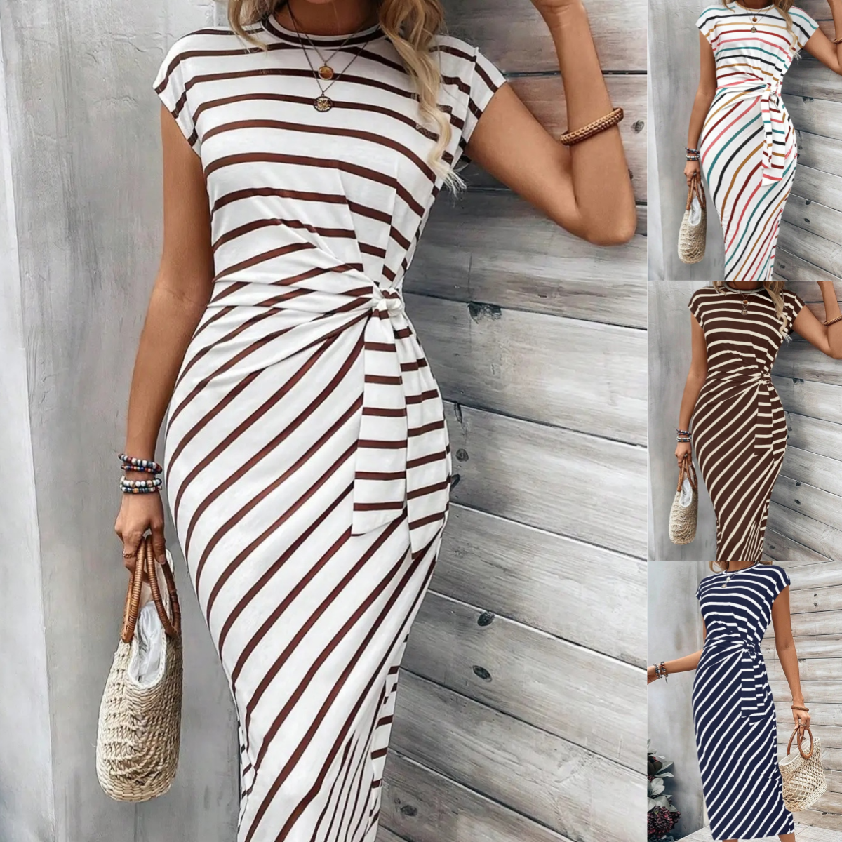 🥳2026 HOT SALE 50% OFF! 🥳💞50K+ SOLD!🌸Women's Knot Bodycon Dress – Leopard print, tummy-flattering knot. Comfy & chic for parties or date nights. Feel gorgeous. ✨🌹