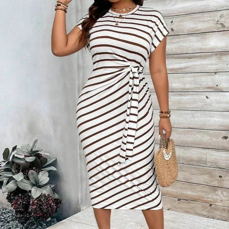 🥳2026 HOT SALE 50% OFF! 🥳💞50K+ SOLD!🌸Women's Knot Bodycon Dress – Leopard print, tummy-flattering knot. Comfy & chic for parties or date nights. Feel gorgeous. ✨🌹