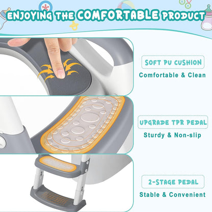 🔥✨Potty Training Toilet Seat with Ladder🧒A Must-have For Families With Children🚛Free Shipping