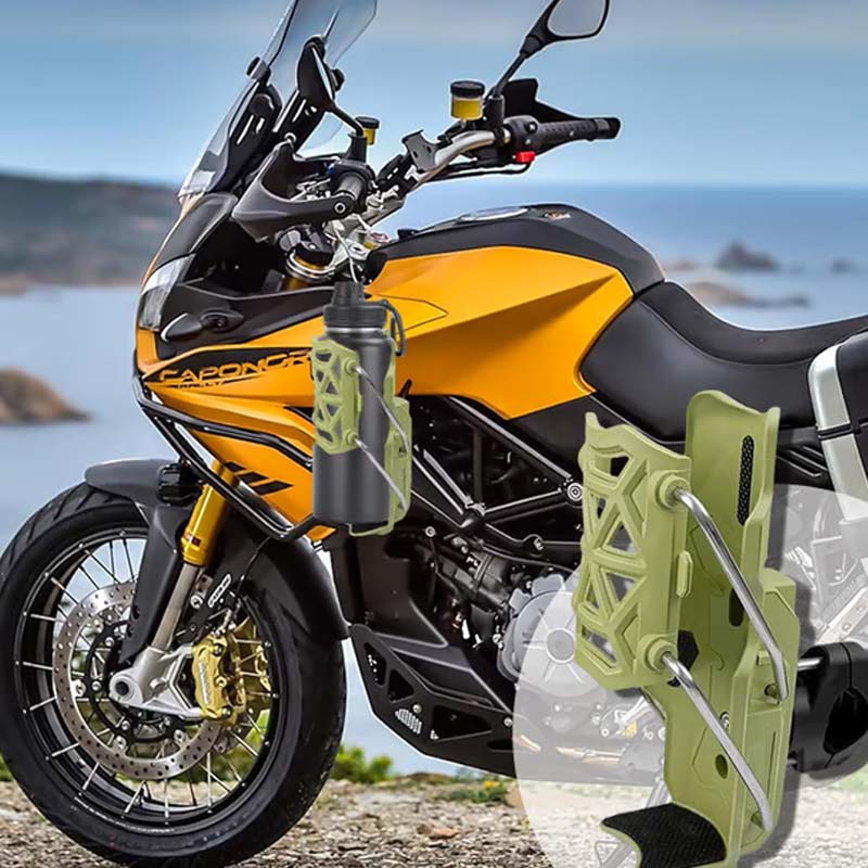 🏍️ 50% OFF NOW! 🥤 Self-Adjusting Motorcycle Cup Holder – Universal Mount, Vibration Dampening & Secure Hold 🔧