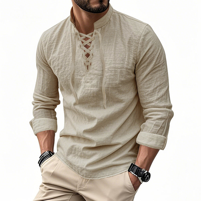2026 Hot Pick 🔥 50% OFF – Men’s Casual Lace-Up Shirt