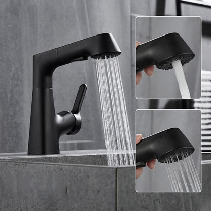 📢📢50% OFF!!⏰1 Hole Bathroom Faucet with Pull out Sprayer