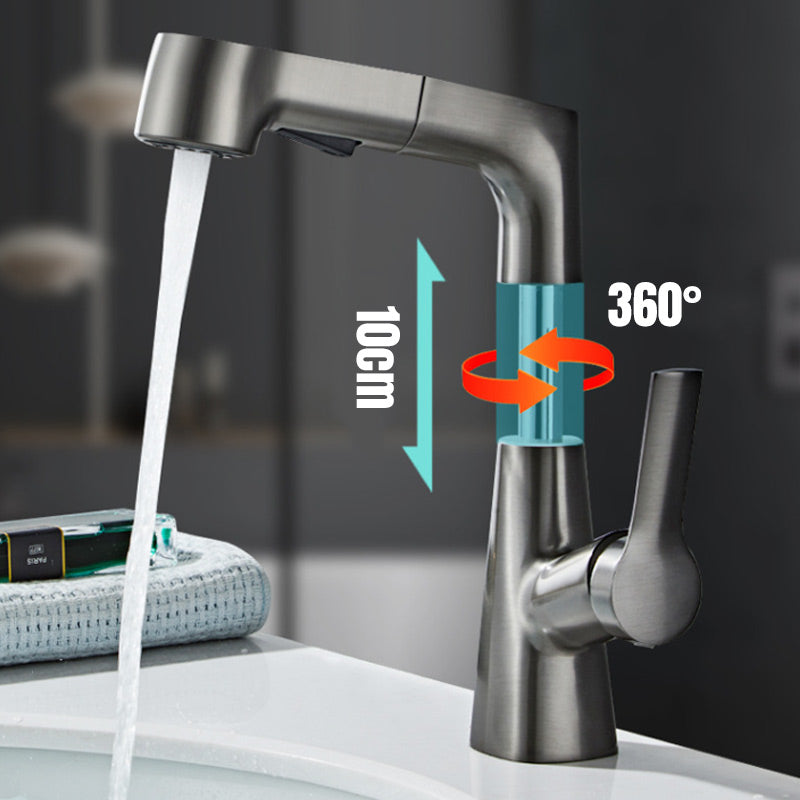 📢📢50% OFF!!⏰1 Hole Bathroom Faucet with Pull out Sprayer