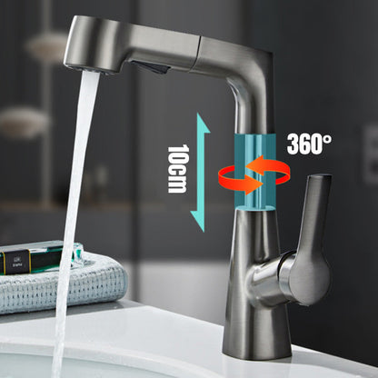 📢📢50% OFF!!⏰1 Hole Bathroom Faucet with Pull out Sprayer
