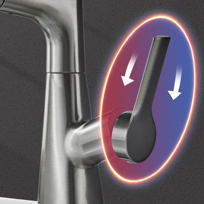 📢📢50% OFF!!⏰1 Hole Bathroom Faucet with Pull out Sprayer