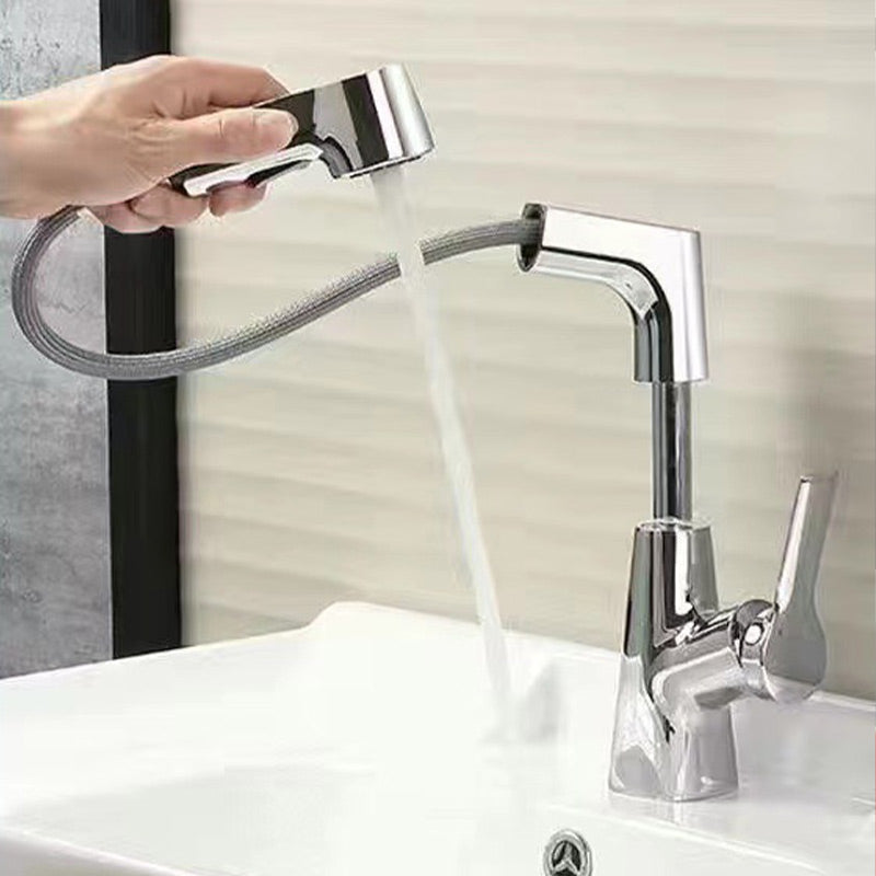 📢📢50% OFF!!⏰1 Hole Bathroom Faucet with Pull out Sprayer