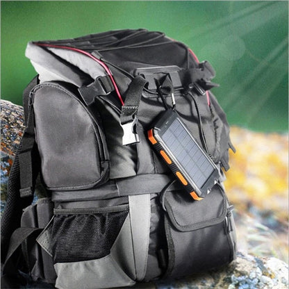 🔥10000mAh Portable Solar Power Bank, Solar Powered Charger with Dual LED Flashlights, Power Bank for Travel, Camping⚡