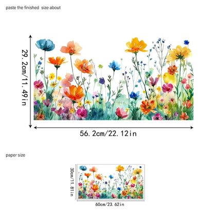 ✨LAST DAY SALE 50% OFF!💐Colorful Floral Bouquet Window Sticker🖼️