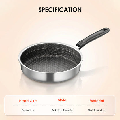 💥✨Limited-time 50% Off 🍳Honeycomb Non-Stick Stainless Steel Frying Pan