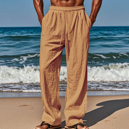 🔥Nur solange der Vorrat reicht 56% RABATT!🎉 Herren Leinenhose atmungsaktiv – Leichtgewichtiger Sommer-Relaxed-Fit ✨🌬️