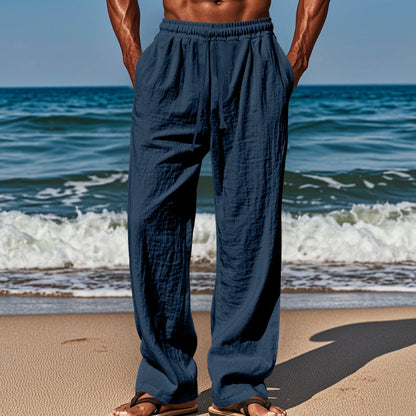 🔥Nur solange der Vorrat reicht 56% RABATT!🎉 Herren Leinenhose atmungsaktiv – Leichtgewichtiger Sommer-Relaxed-Fit ✨🌬️
